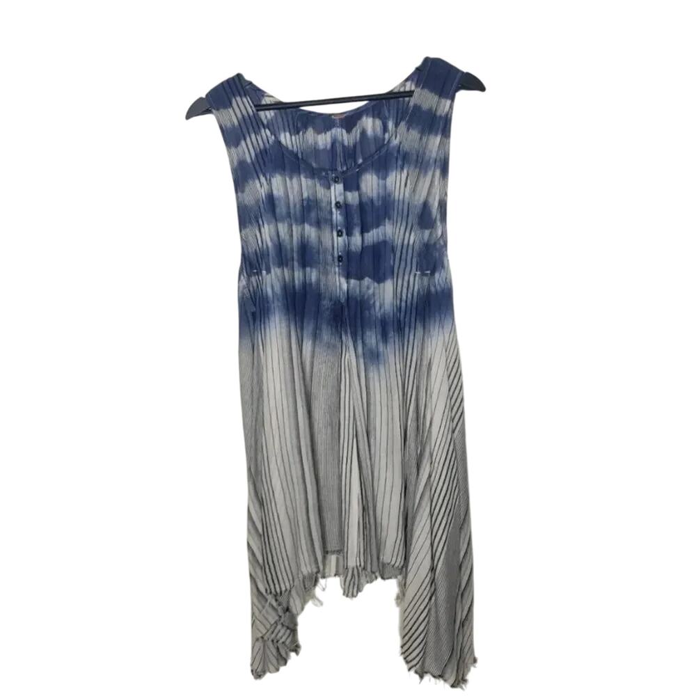 FREE PEOPLE Tie Dye Striped Tunic Top, Size Small